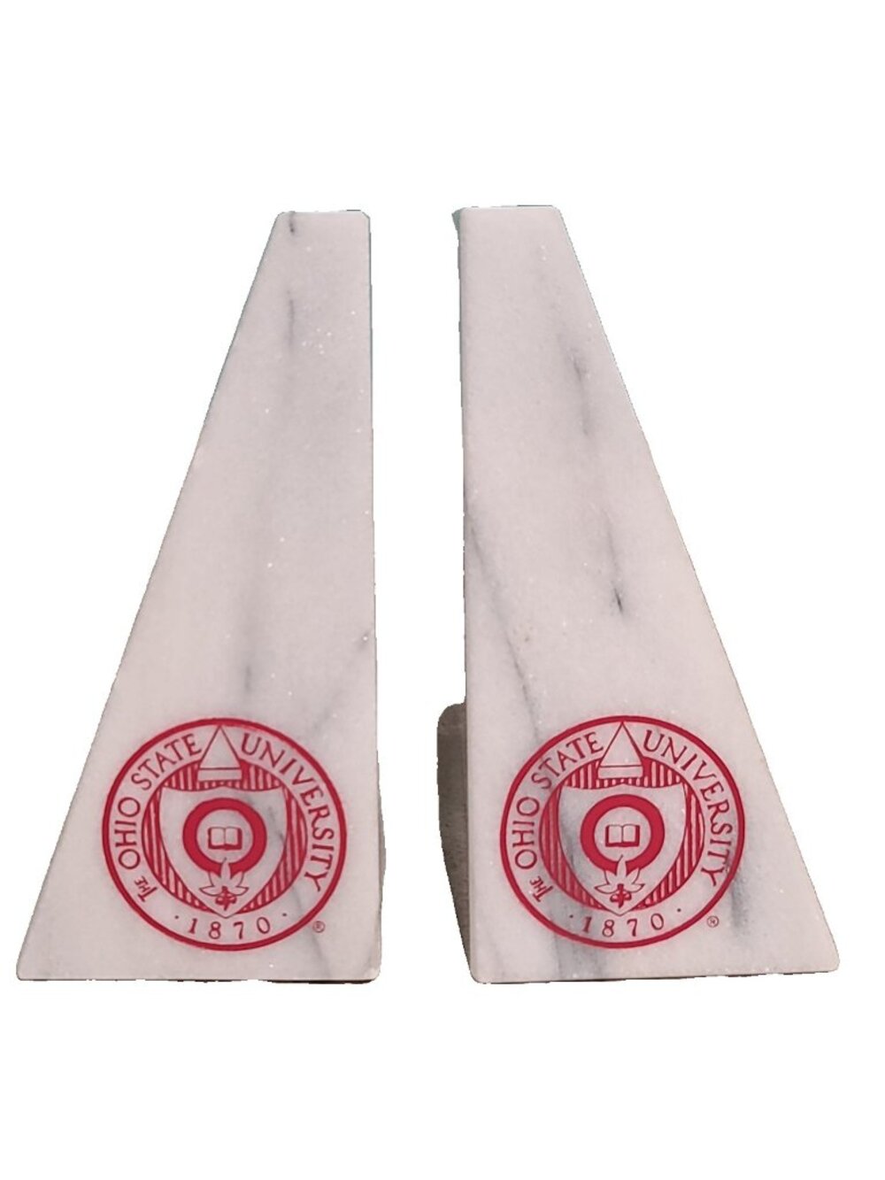 Ohio state Marble bookends Gray GUC